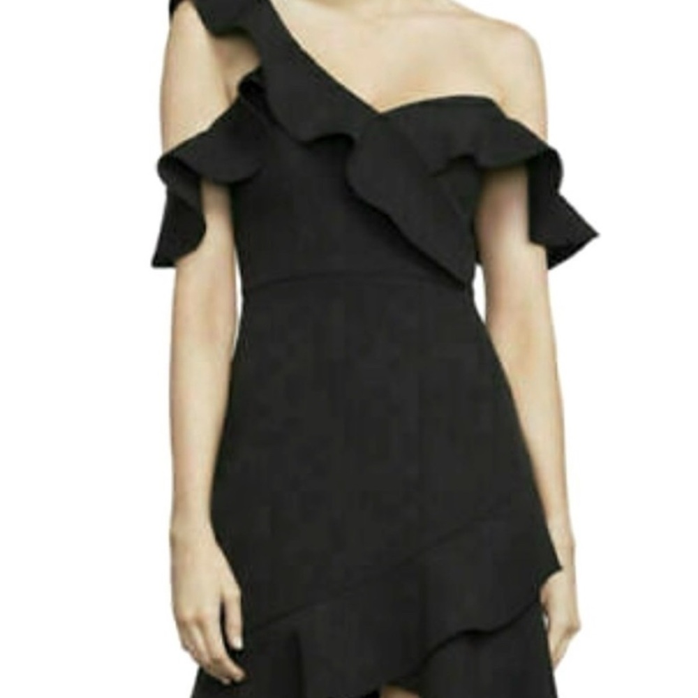 BCBGMaxAzria Black One-Shoulder Dress